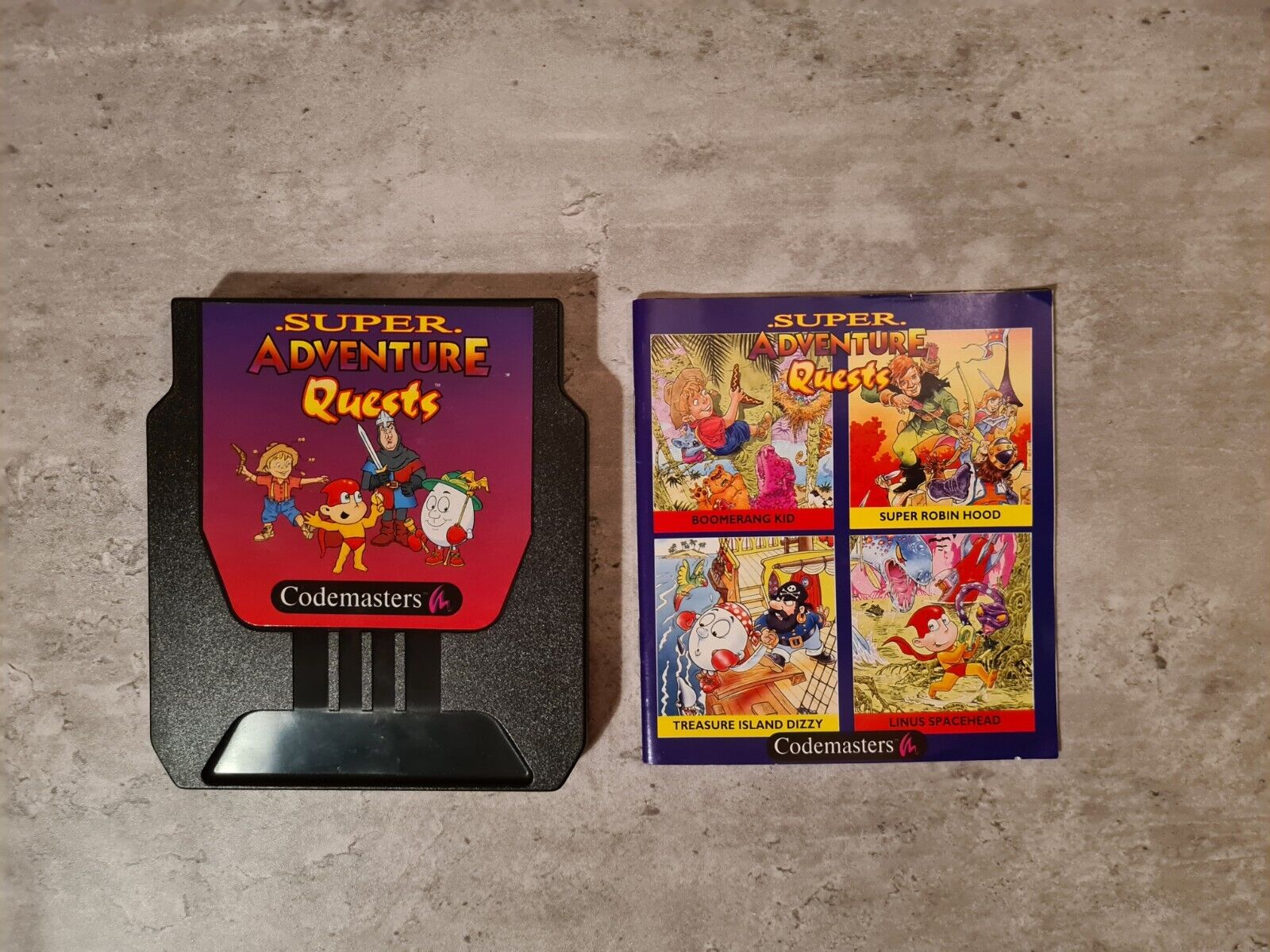 NES Codemasters Super Adventure Quests mit OVP und Anleitung + Poster - T-Retro-Games 