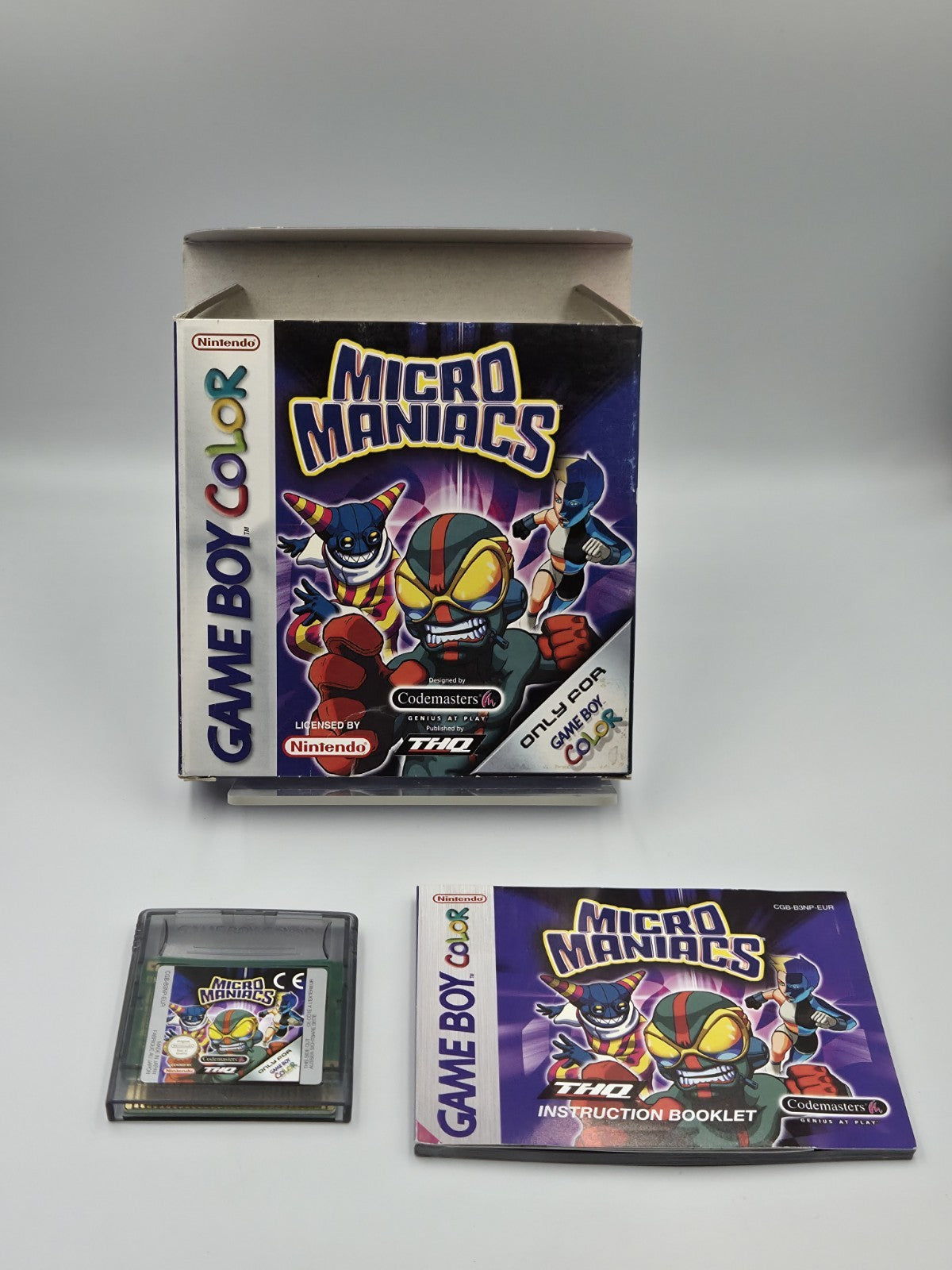Nintendo Game Boy Color Spiel Micro Maniacs mit OVP und Anleitung EUR