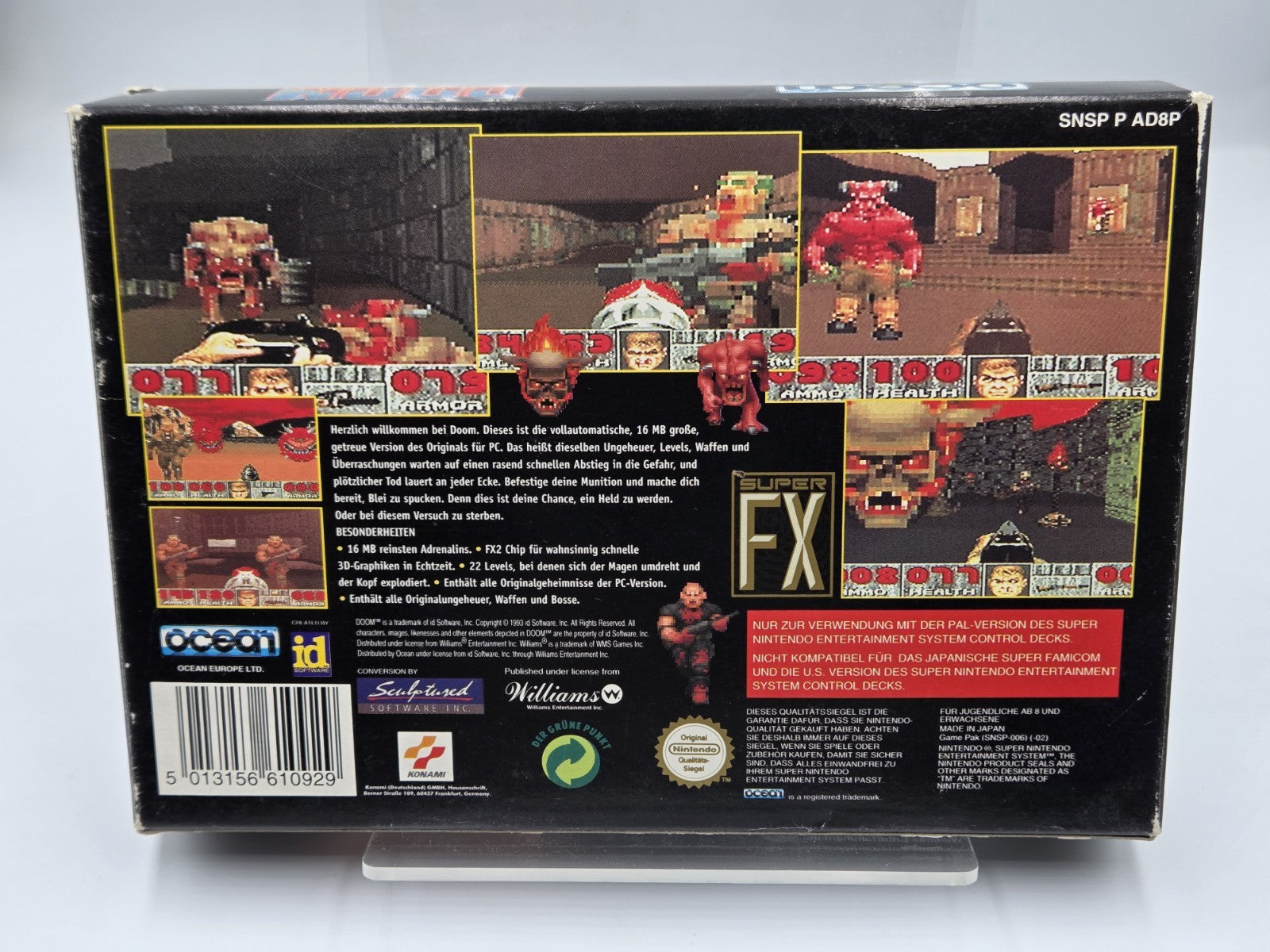SNES Super Nintendo Doom mit OVP und Anleitung NOE - T-Retro-Games 