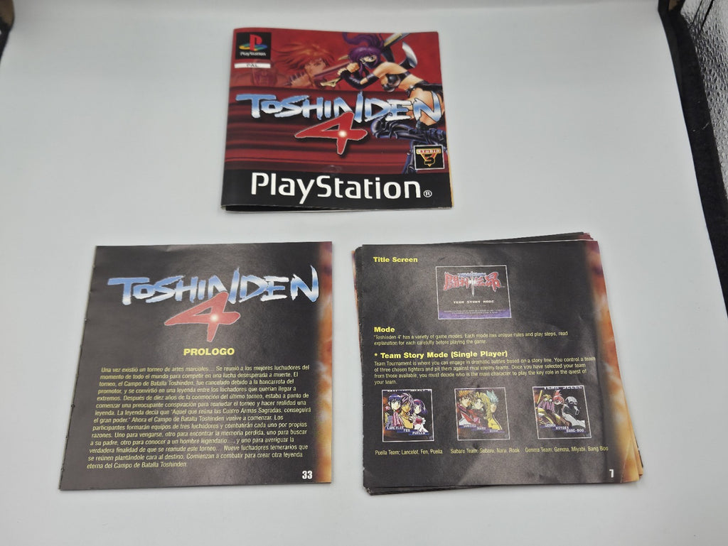 PS1 Playstation 1 Spiel Toshinden 4 mit OVP und Anleitung Multilingual