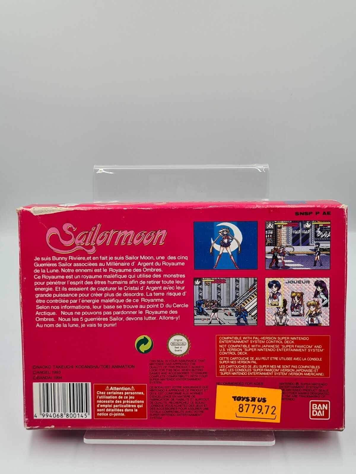 SNES Super Nintendo Sailor Moon mit OVP und Anleitung FRA/SFRA - T-Retro-Games 