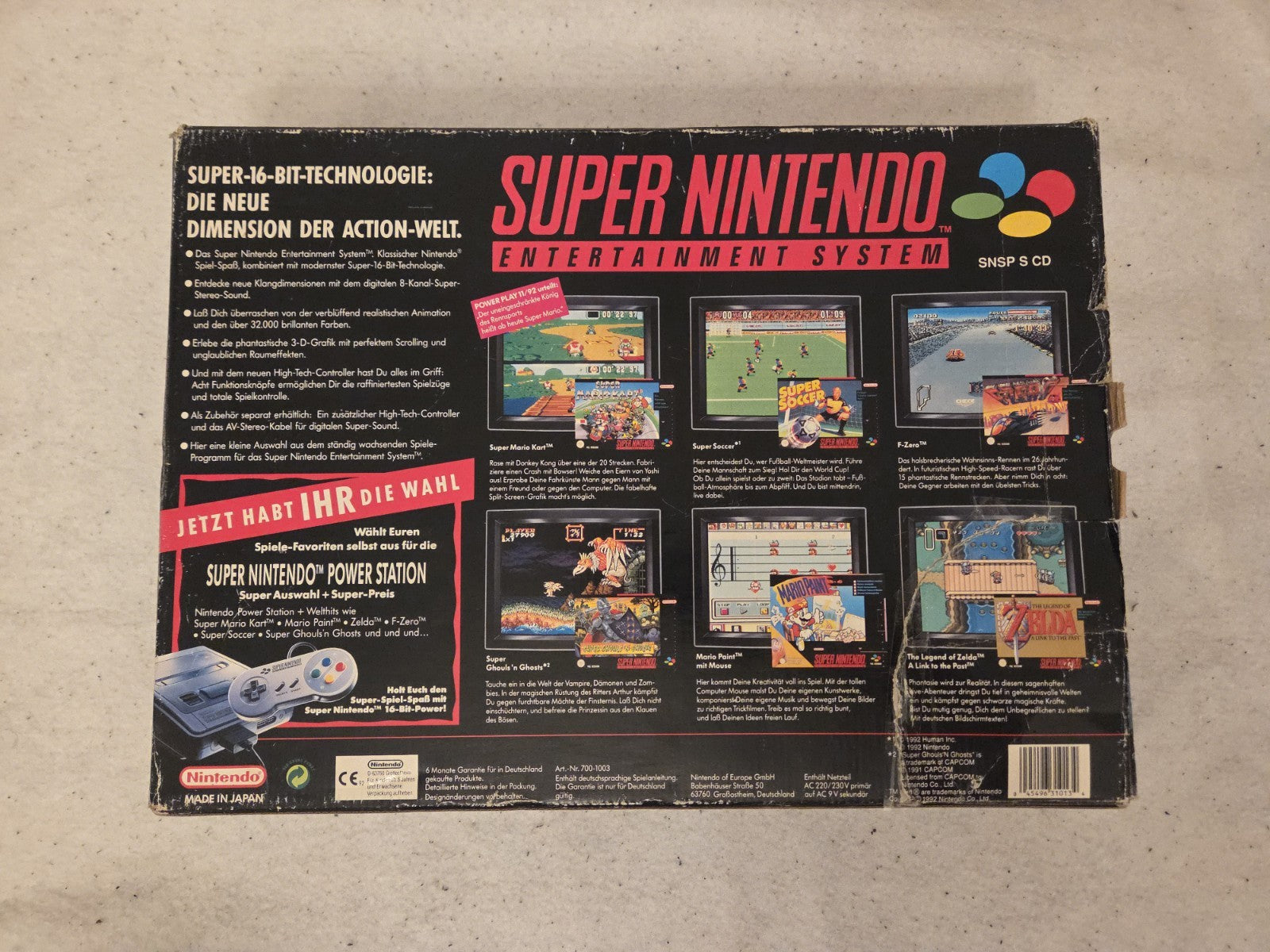 SNES Super Nintendo Power Station Konsole Console NOE OVP