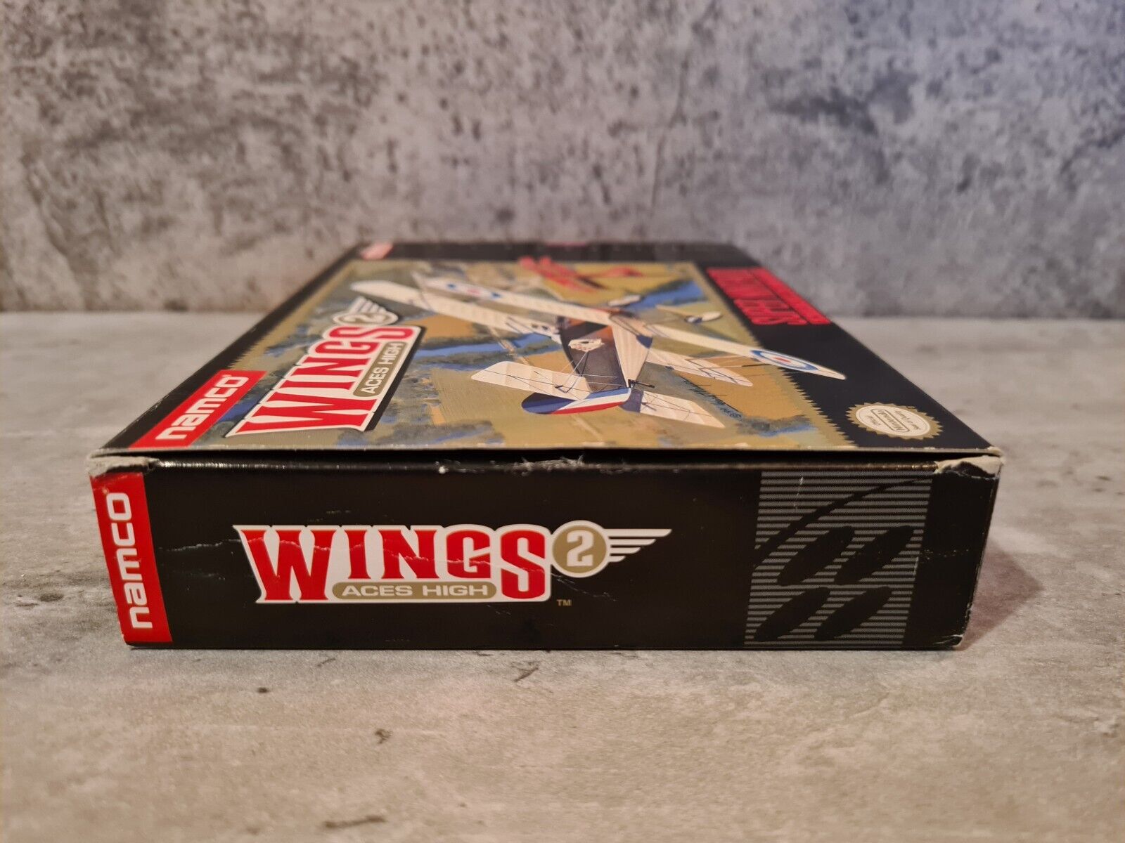 SNES Super Nintendo Wings 2 - Aces High mit OVP und Anleitung NTSC USA - T-Retro-Games 