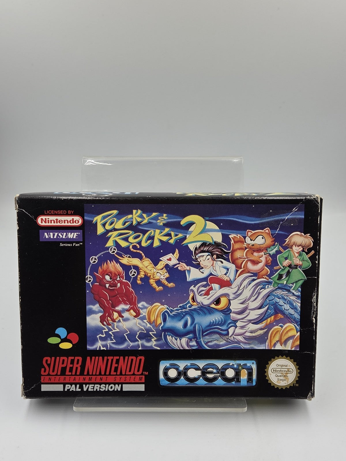 SNES Super Nintendo Pocky & Rocky 2 mit OVP und Anleitung NOE