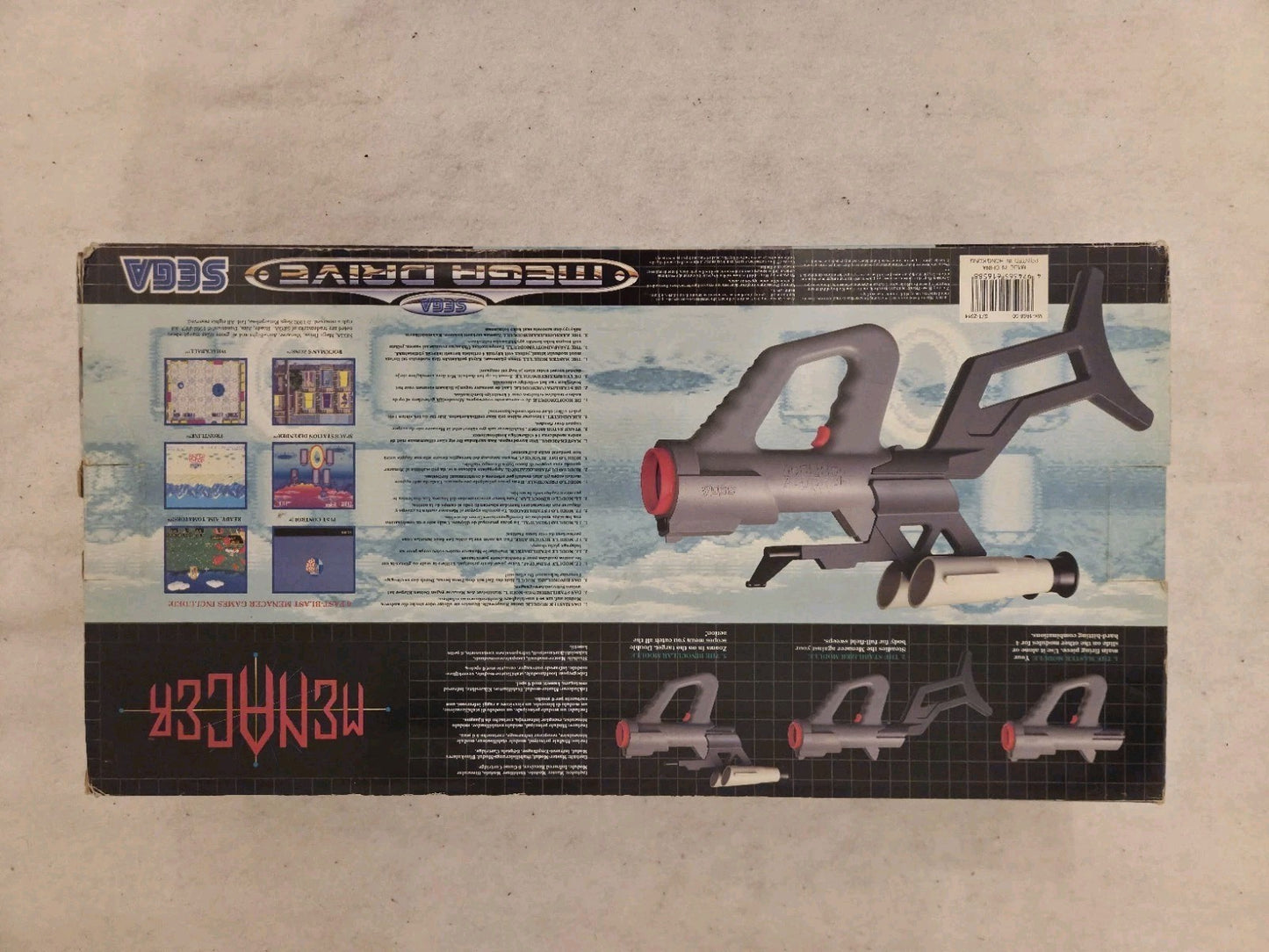 Sega Mega Drive Menacer Light Gun Zapper OVP 1992 