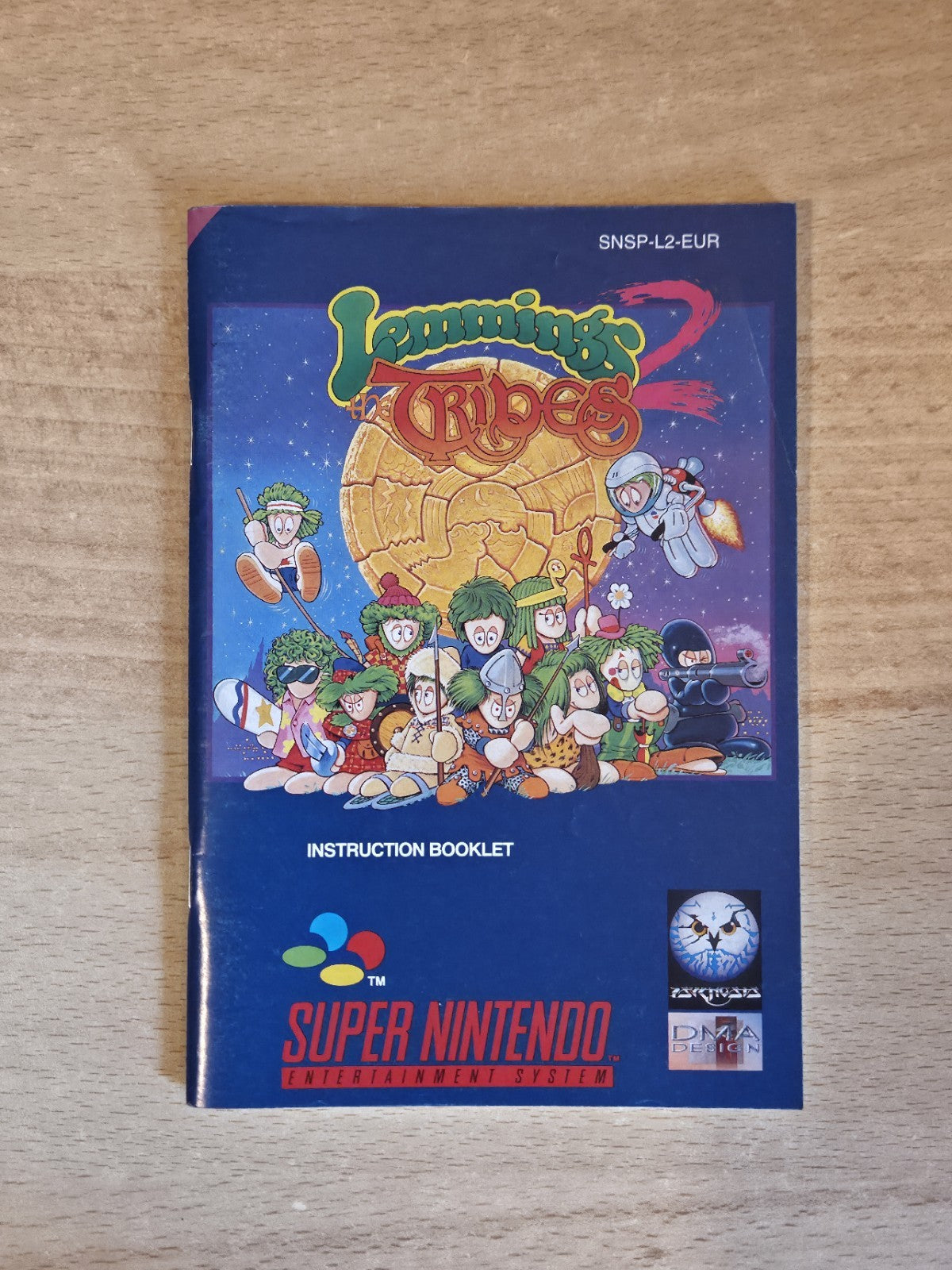 SNES Super Nintendo Lemmings 2 Tribes Spielanleitung Instruction Booklet EUR