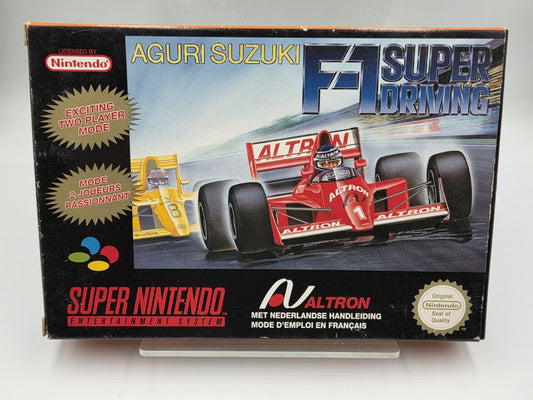 SNES Super Nintendo Aguri Suzuki F-1 Super Driving mit OVP und Anleitung FAH
