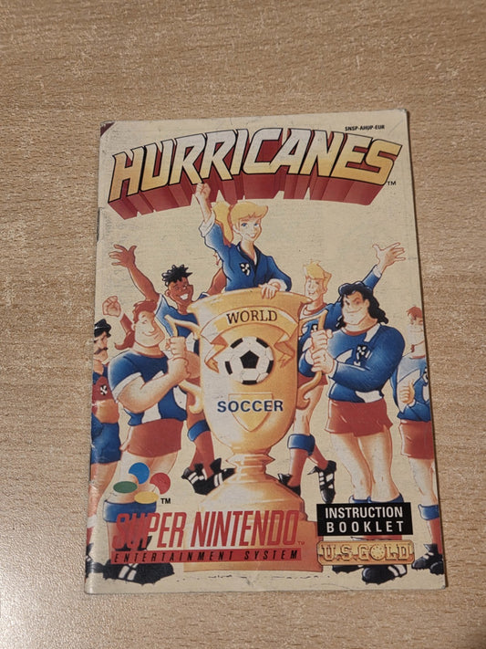 SNES Super Nintendo Hurricanes Instruction Booklet EUR