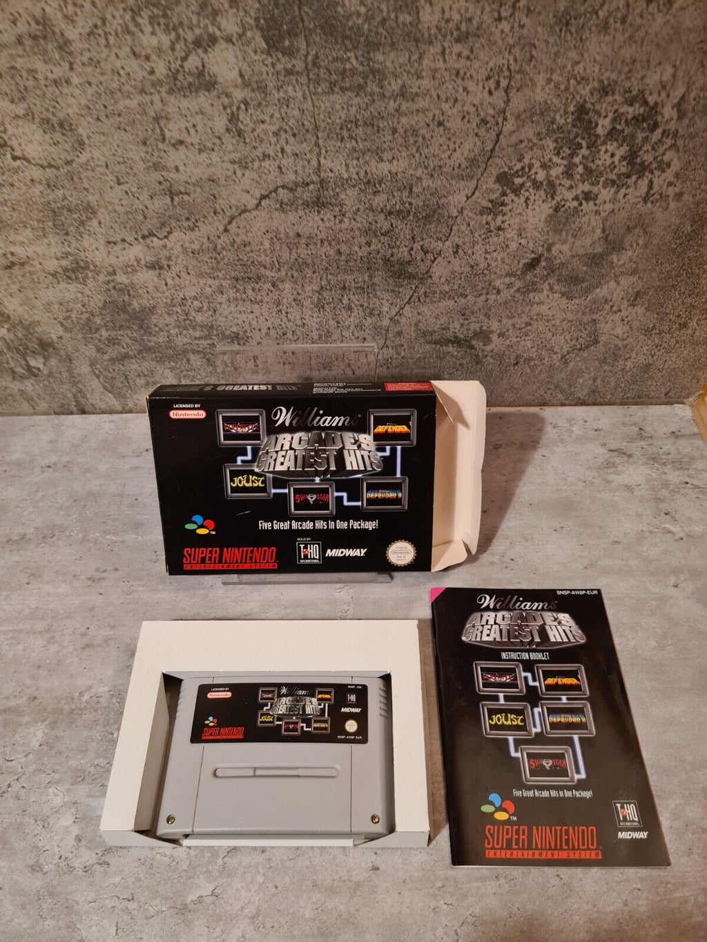 SNES Super Nintendo Williams Arcades Greatest Hits mit OVP und Anleitung EUR - T-Retro-Games 