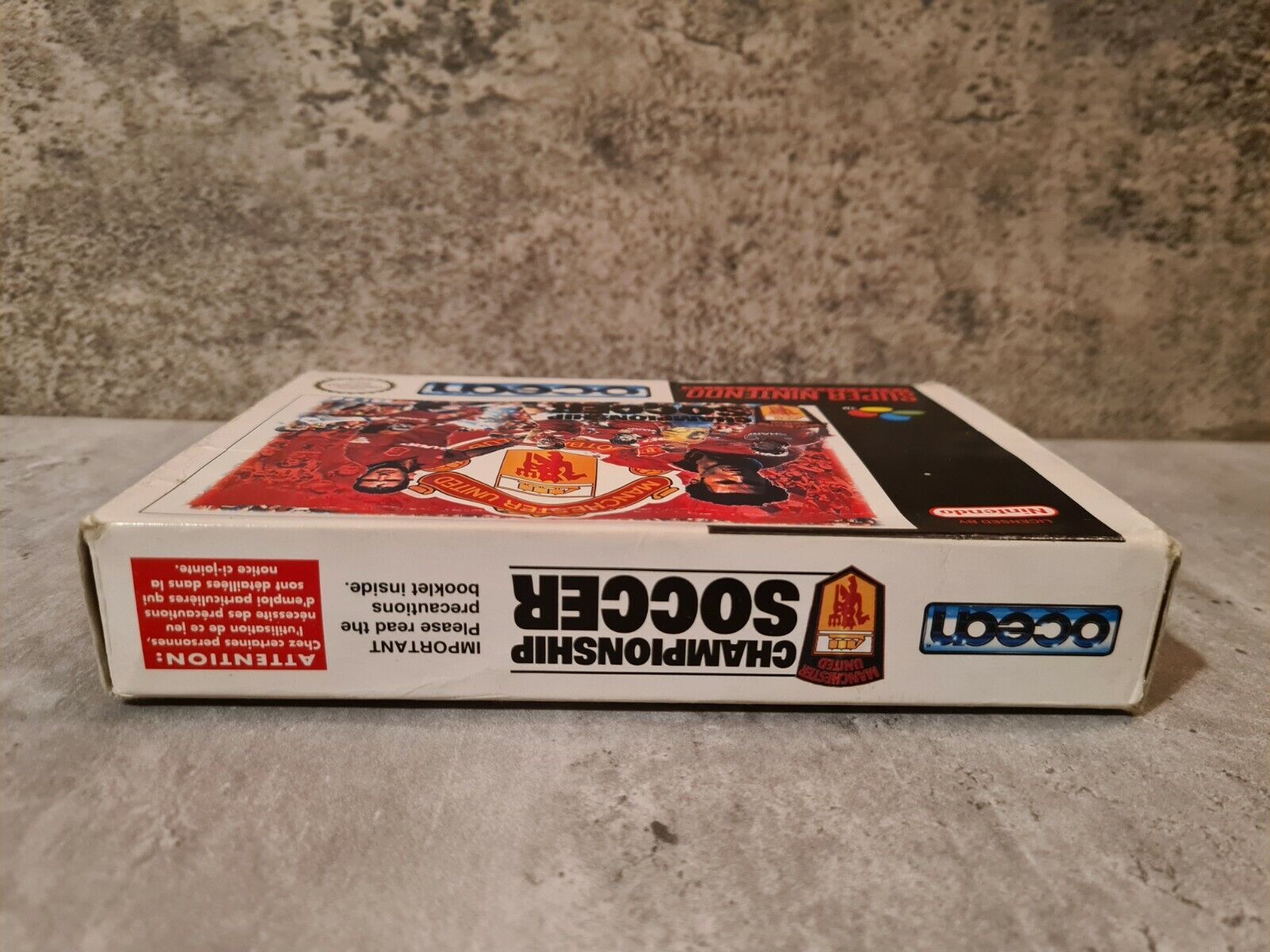 Super Nintendo Manchester United Championship Soccer mit OVP und Anleitung UKV - T-Retro-Games 