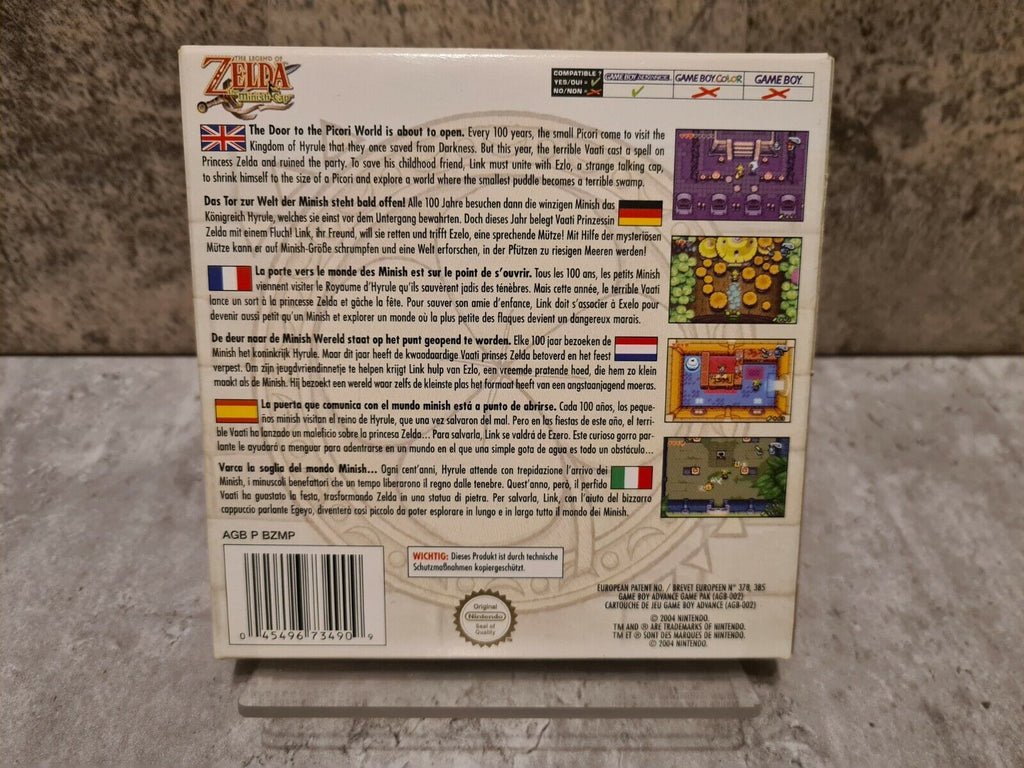 Gameboy Advance The Legend of Zelda The Minish Cap mit OVP und Anleitung EUR - T-Retro-Games 