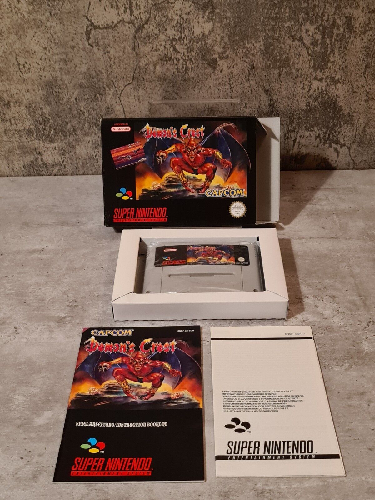 SNES Super Nintendo Demon's Crest mit OVP und Anleitung EUR - T-Retro-Games 