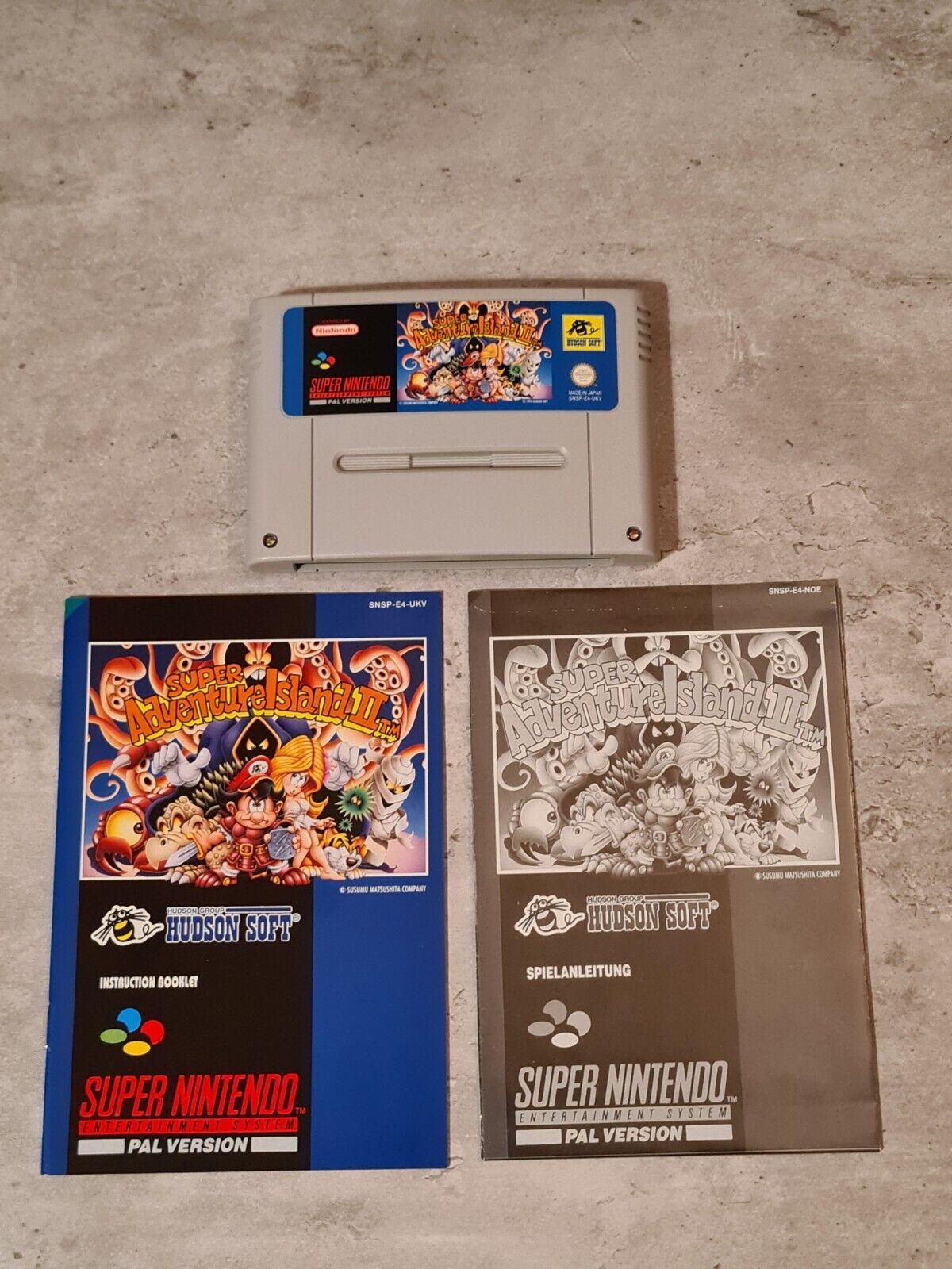 SNES Super Nintendo Super Adventure Island II mit OVP und Anleitung + Poster UKV - T-Retro-Games 