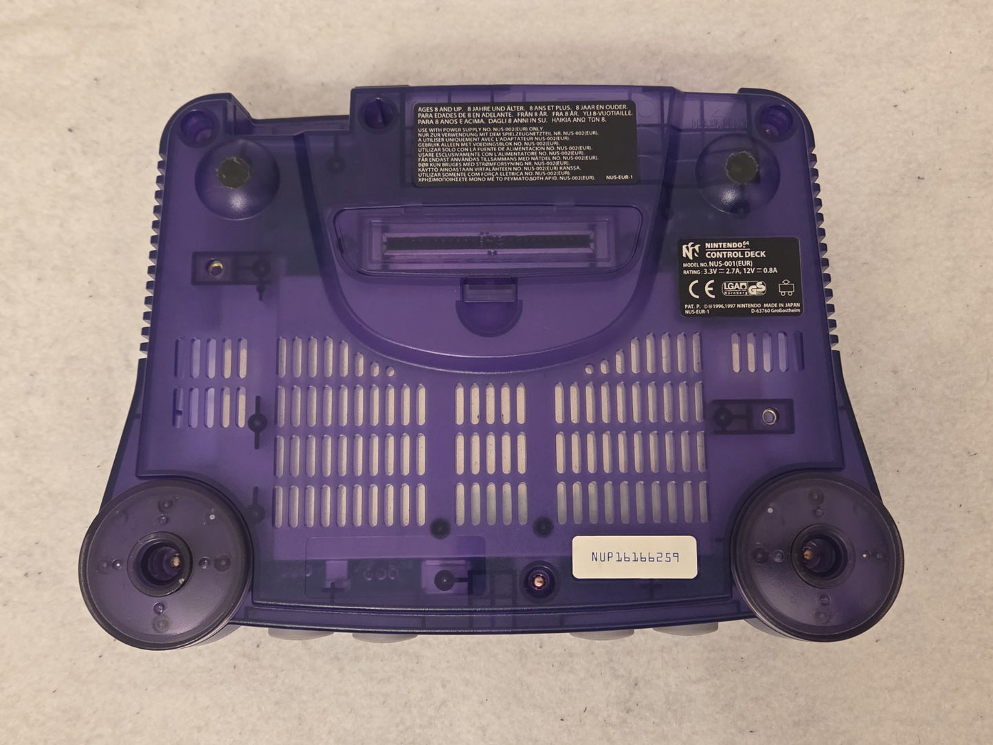 Nintendo 64 N64 Konsole Console Purple Grape + Controller + Kabel Lila Violett