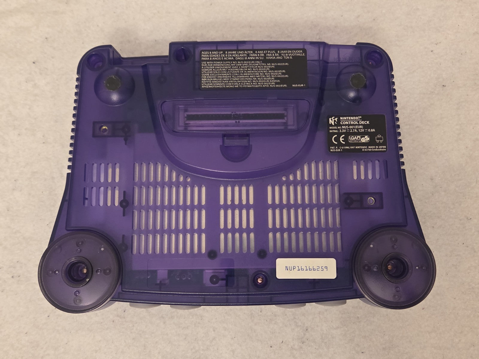 Nintendo 64 N64 Konsole Console Purple Grape + Controller + Kabel Lila Violett