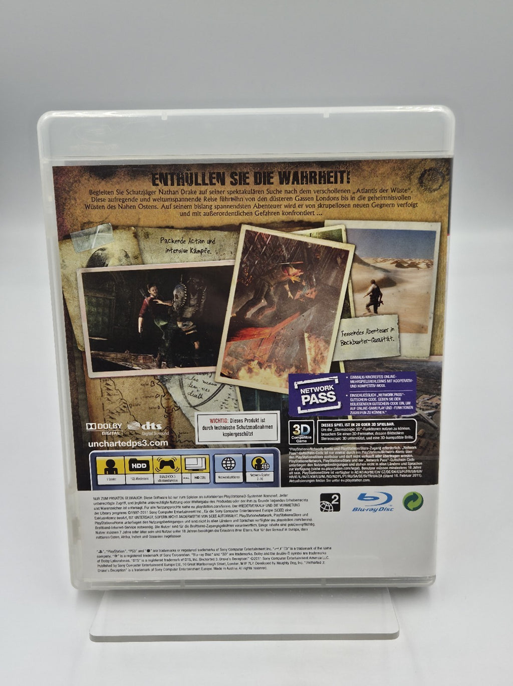 PS3 Playstation 3 Spiel Uncharted 3 Drake's Deception mit OVP und Anleitung 