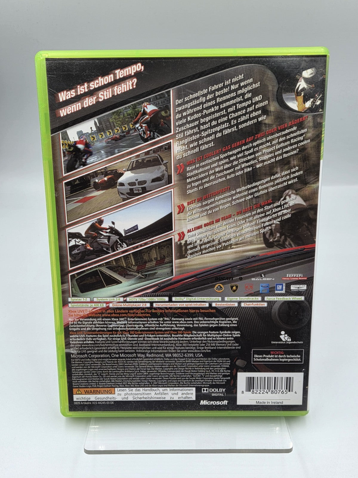XBOX360 Spiel Project Gotham Racing 4 mit OVP und Anleitung Deutsch 