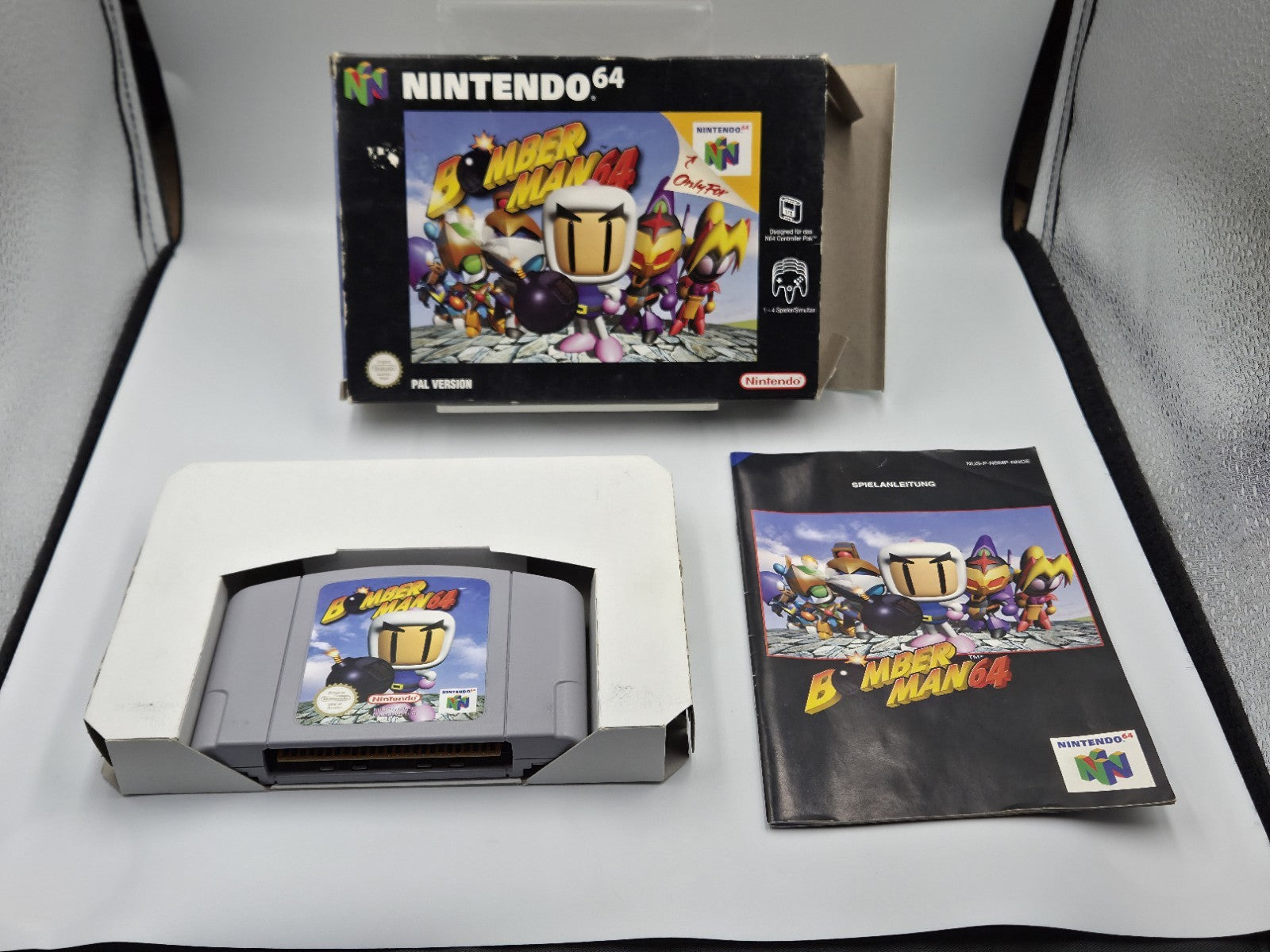 N64 Nintendo 64 Bomberman 64 mit OVP und Anleitung NOE