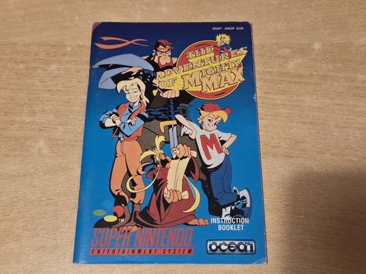 SNES Super Nintendo The Adventures of Mighty Max Instruction Booklet EUR