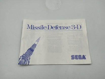 Sega Master System Missile Defense 3-D mit OVP und Anleitung Multilingual 