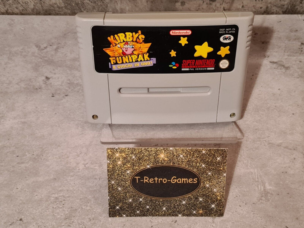 SNES Super Nintendo Kirby's Fun Pak Modul ITA - T-Retro-Games 