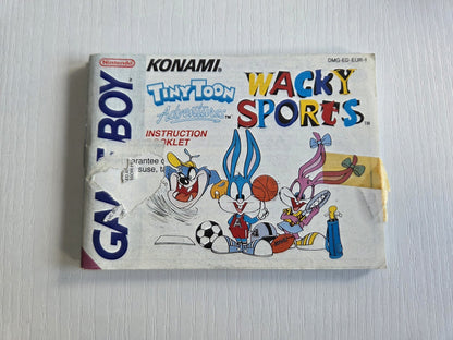 Game Boy Classic Tiny Toon Adventures Wacky Sports Instruction Booklet EUR