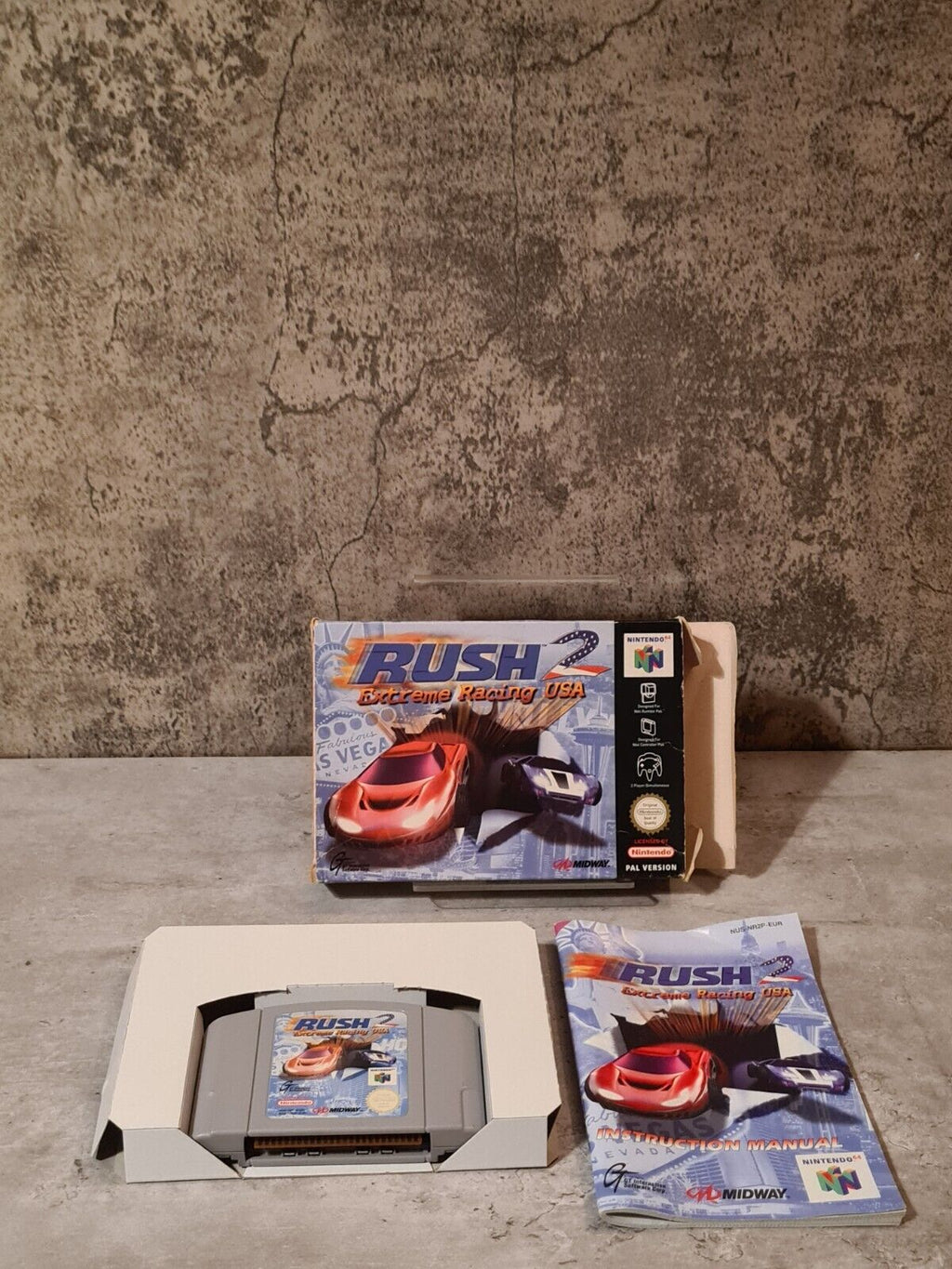 N64 Nintendo 64 Rush: 2 Extreme Racing USA mit OVP und Anleitung EUR - T-Retro-Games 