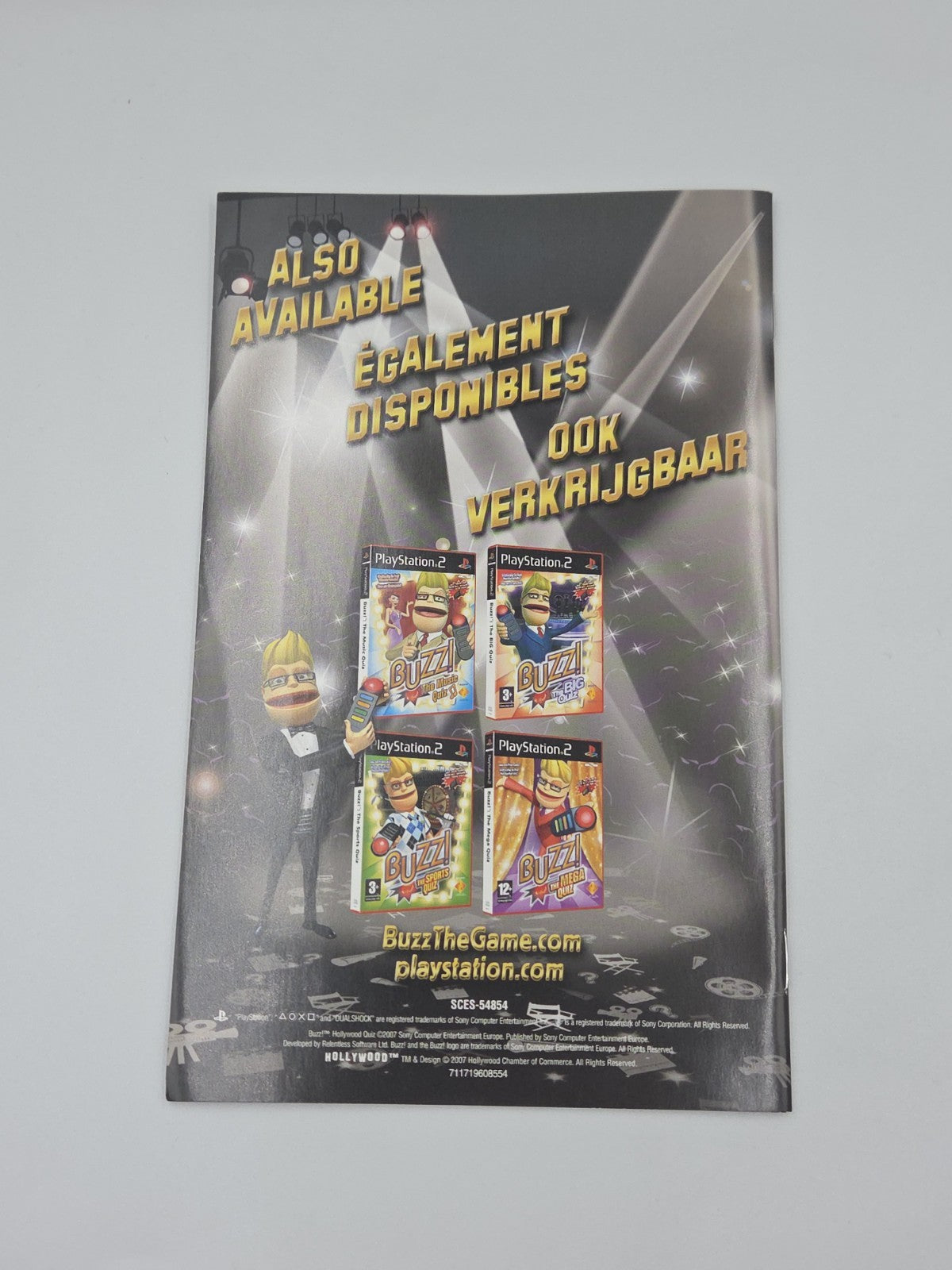 PS2 Playstation 2 Spiel Buzz! Hollywood Quiz mit OVP und Anleitung Multilingual