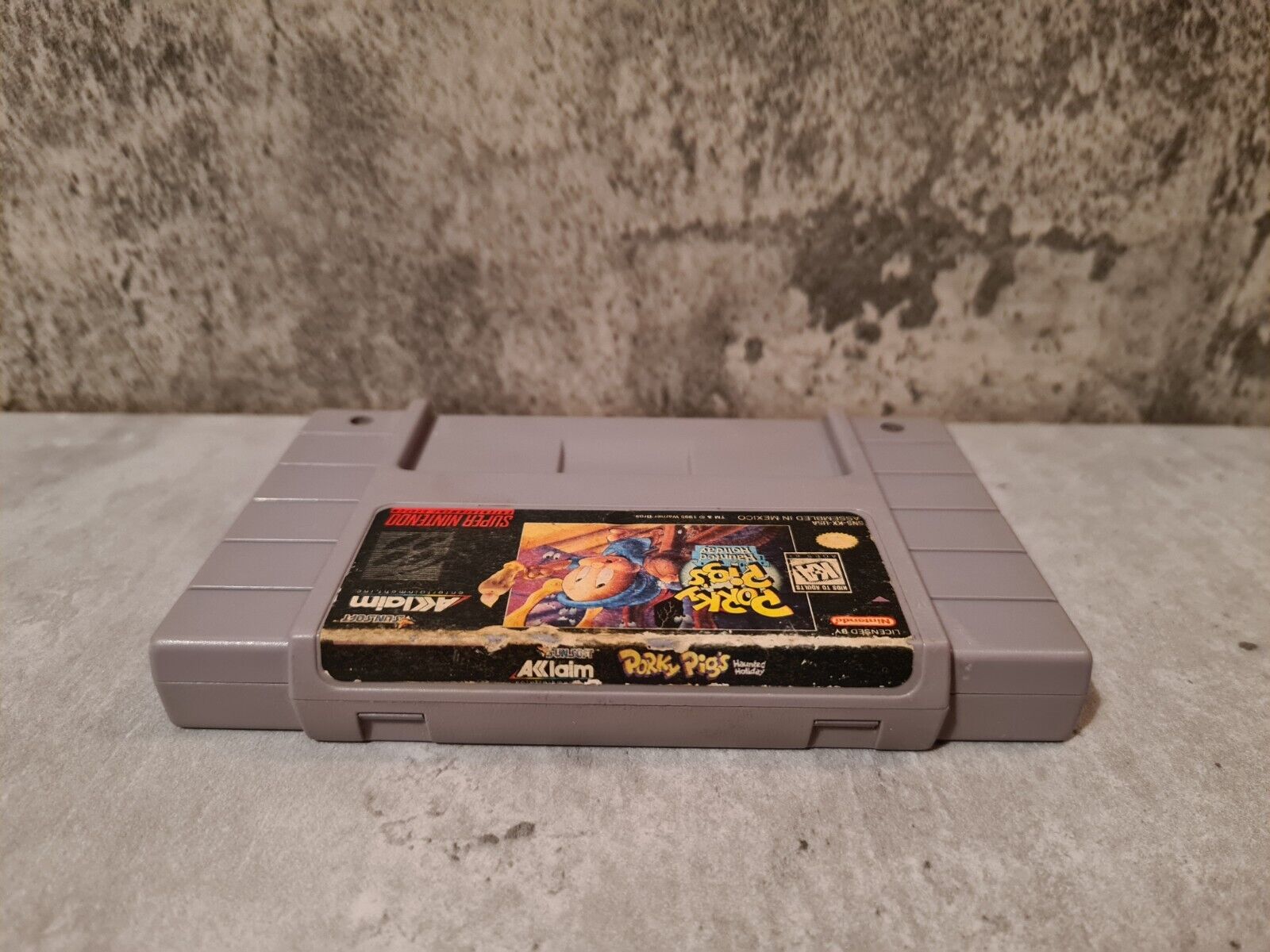 SNES Super Nintendo Porky Pig's Haunted Holiday NTSC USA Modul - T-Retro-Games 