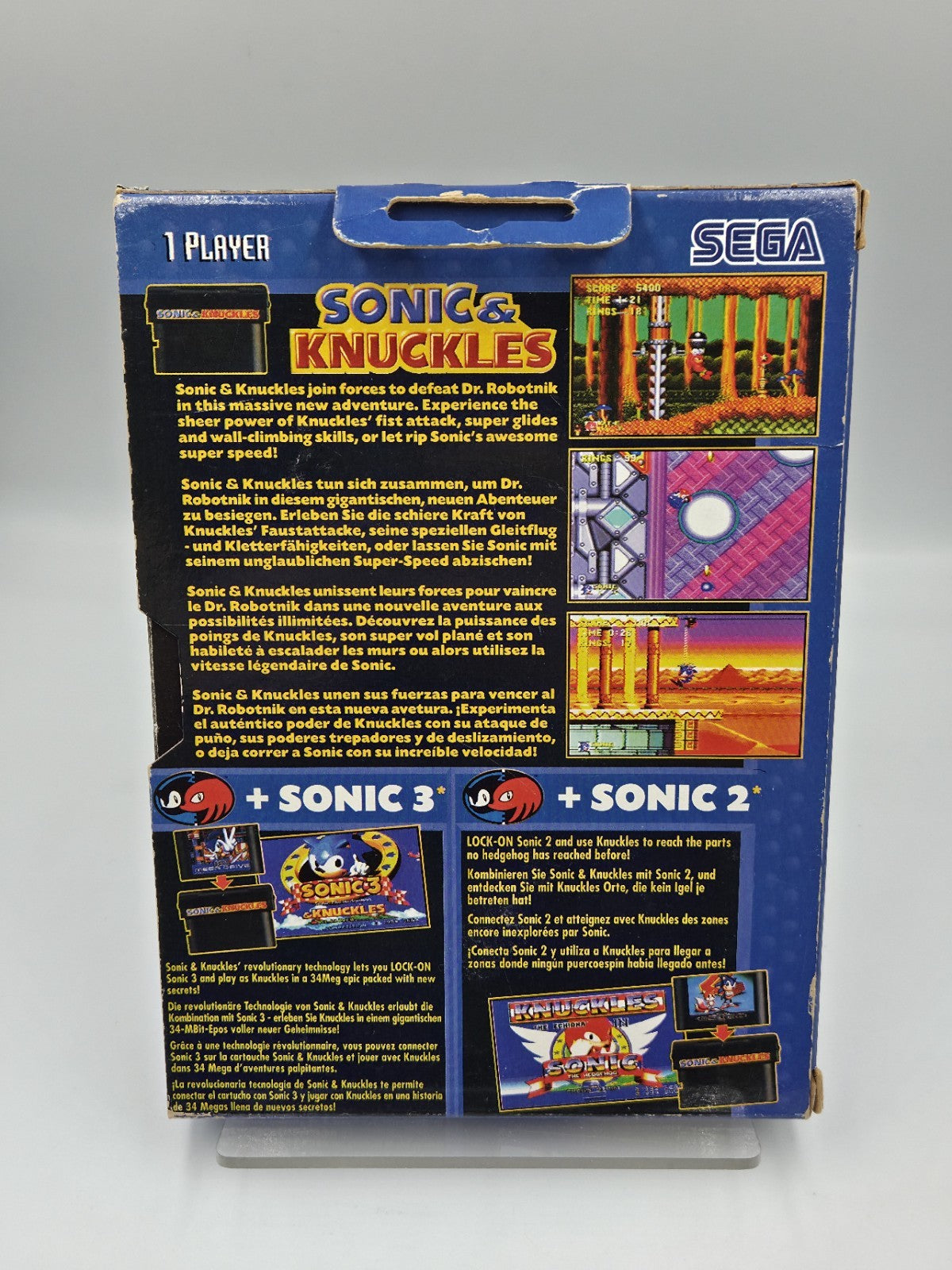 Sega Mega Drive Spiel Sonic & Knuckles mit OVP und Anleitung Multi Language 