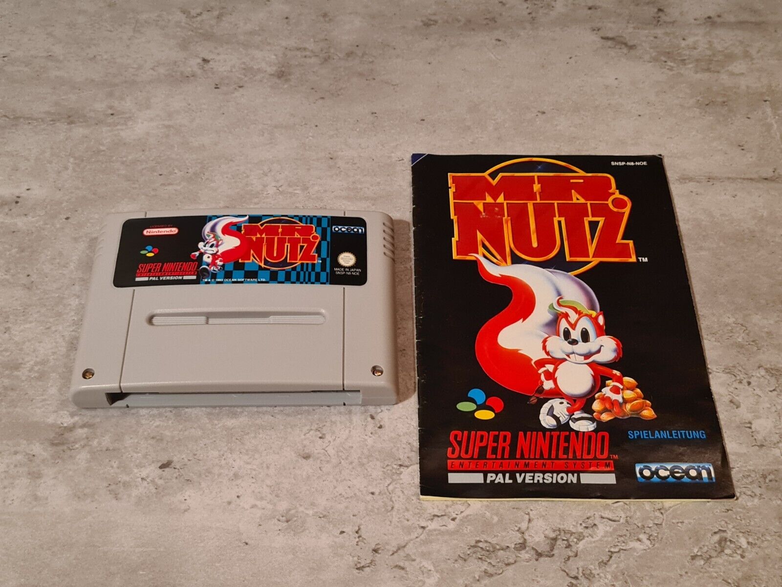 SNES Super Nintendo Mr. Nutz mit OVP und Anleitung NOE - T-Retro-Games 