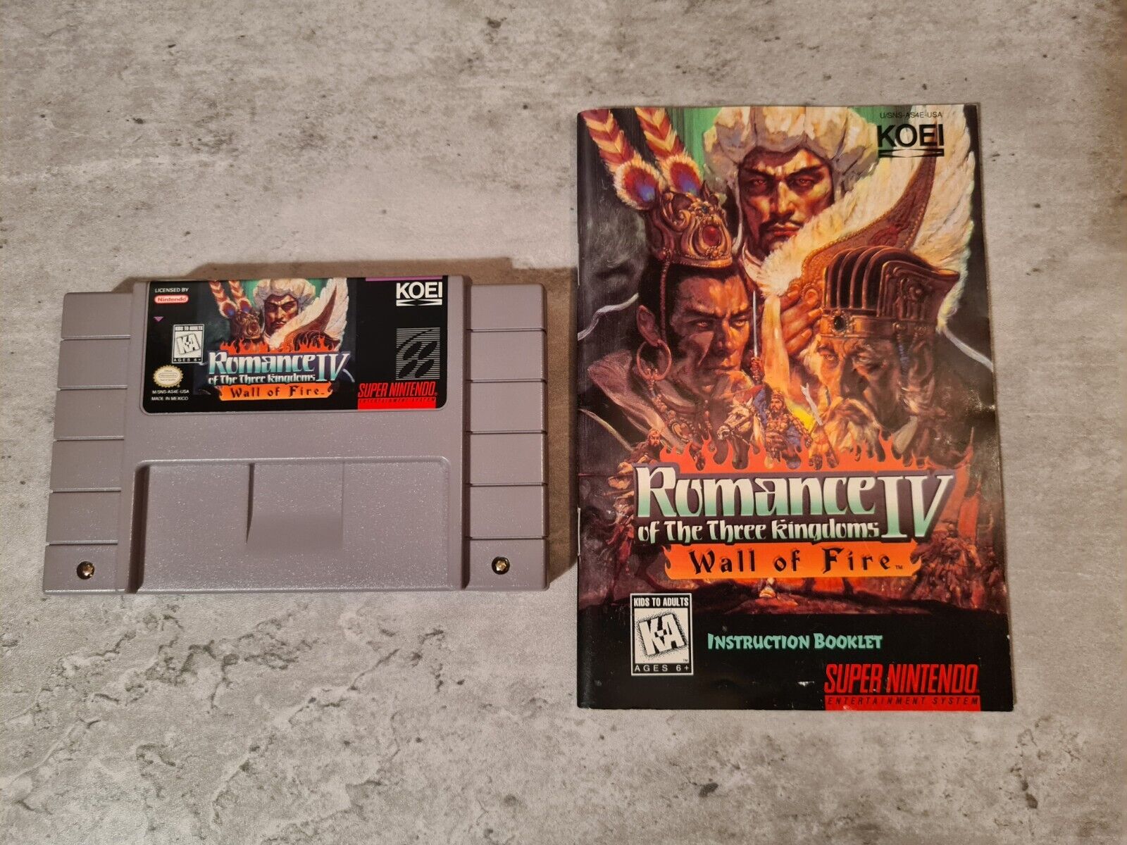 SNES Romance of the Three Kingdoms IV: Wall of Fire + OVP und Anleitung NTSC USA - T-Retro-Games 