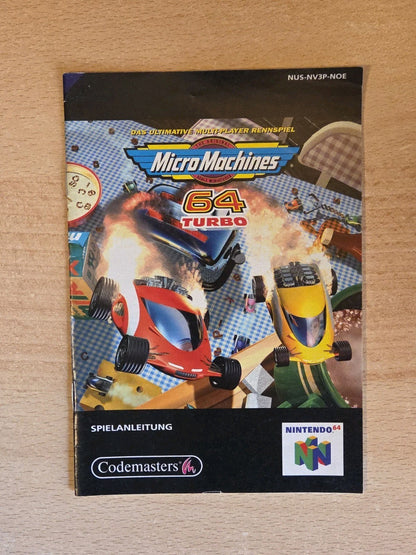 N64 Fun Machine N64 Nintendo 64 Micro Machines 64 Turbo Spielanleitung NOE – T-Retro-Games