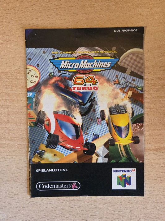 N64 Nintendo 64 Micro Machines 64 Turbo Spielanleitung NOE