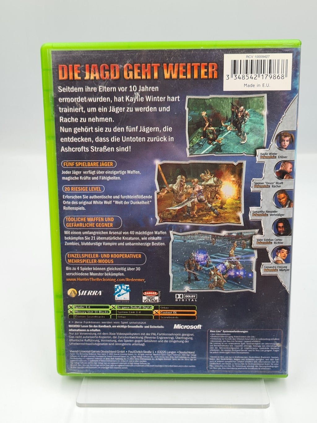 XBOX Spiel Hunter The Reckoning mit OVP und Anleitung Deutsch