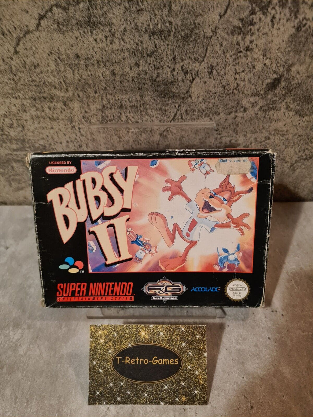SNES Super Nintendo Bubsy II mit OVP und Anleitung EUR - T-Retro-Games 