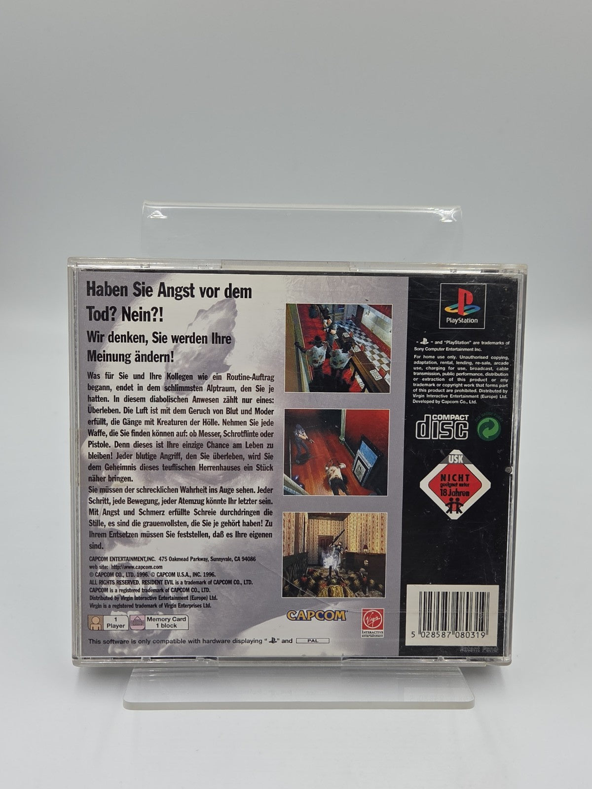 PS1 Playstation 1 Spiel Resident Evil mit OVP und Anleitung Deutsch