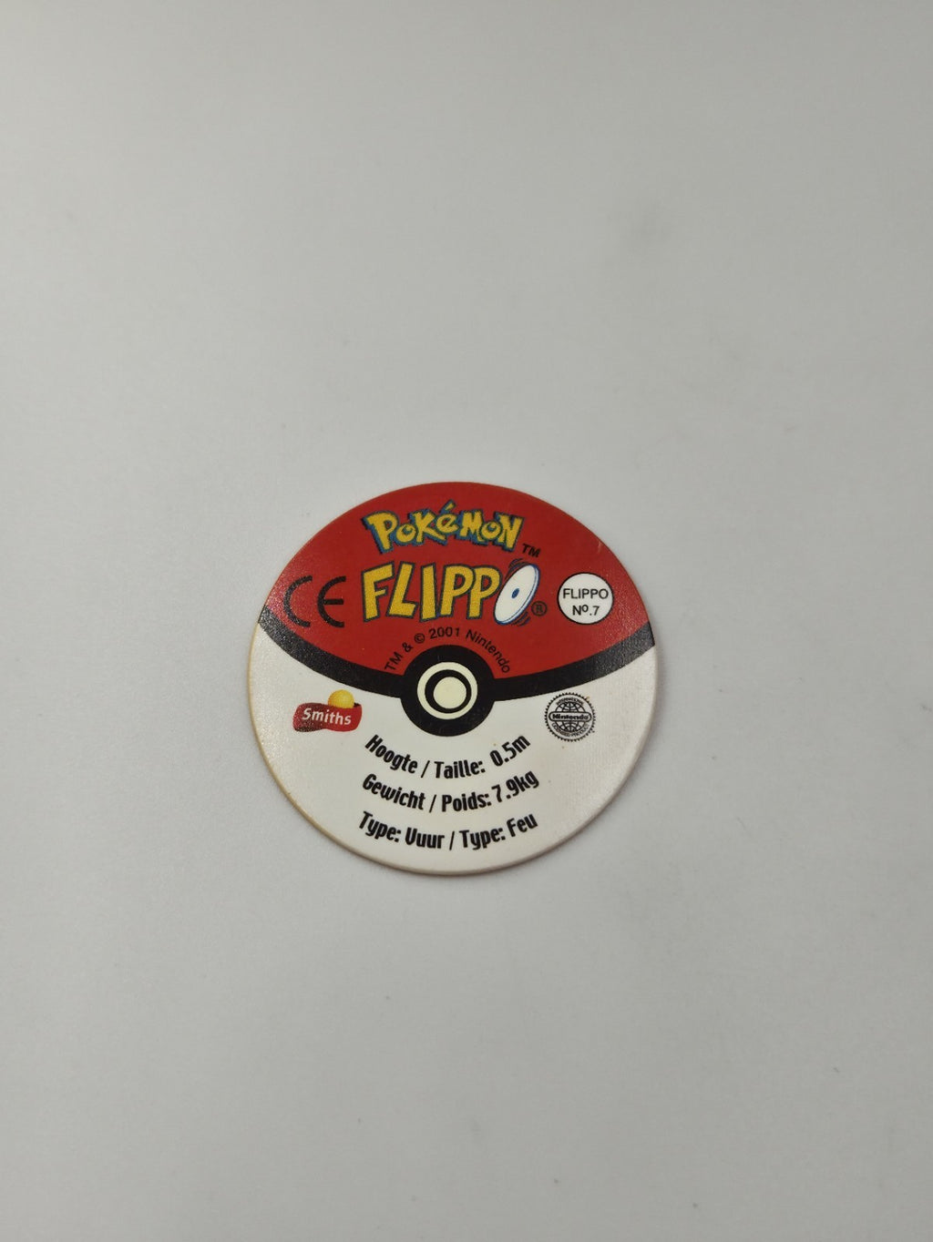Pokemon Flippo No. 7 Cyndaquil #155 2001 Nintendo 