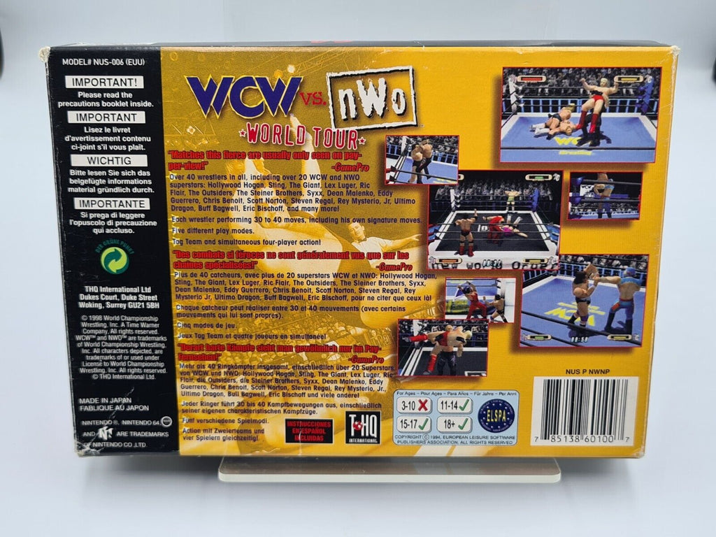 N64 Nintendo 64 WCW vs. NWO World Tour mit OVP und Anleitung EUR - T-Retro-Games 