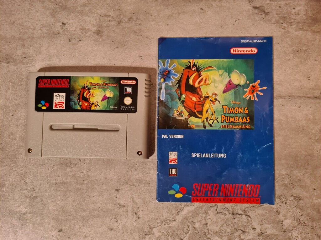 Super Nintendo Disney's Timon & Pumbaas Spielesammlung mit OVP und Anleitung NOE - T-Retro-Games 