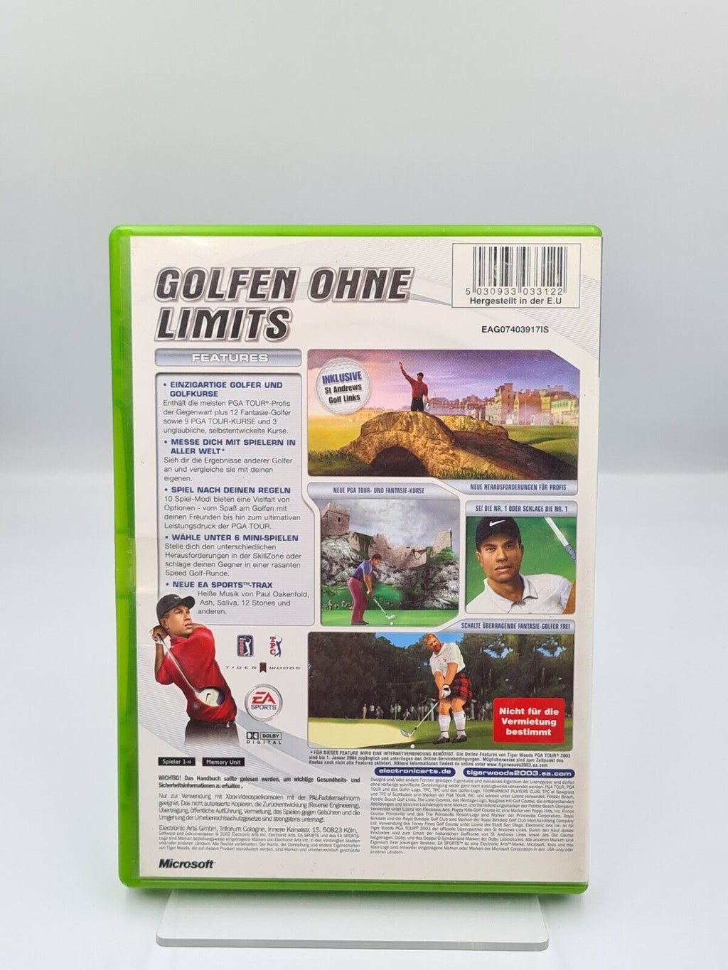 XBOX Spiel Tiger Woods PGA Tour 2003 mit OVP und Anleitung Deutsch - T-Retro-Games 