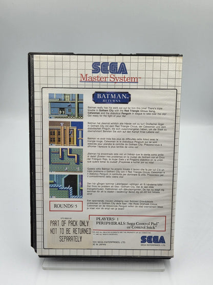 Sega Master System Batman Returns mit OVP und Anleitung Multilingual 