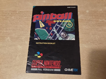 SNES Pinball Dreams Spielanleitung Instruction Booklet UKV