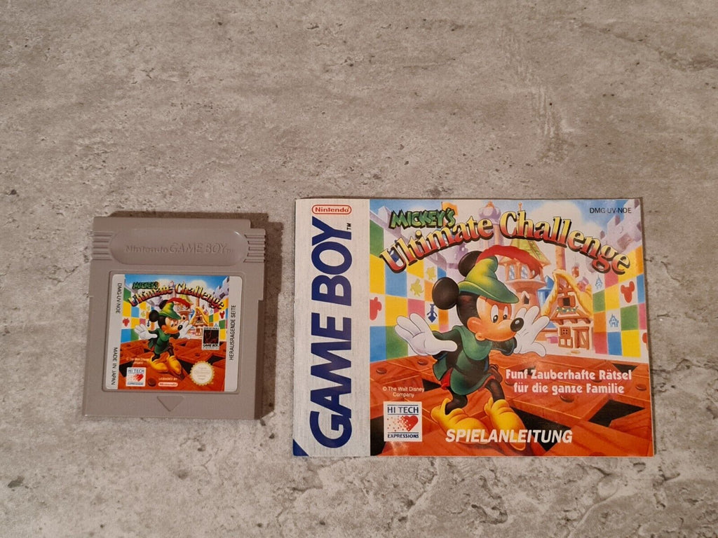 Game Boy Classic Spiel Mickey's Ultimate Challenge mit OVP und Anleitung NOE - T-Retro-Games 