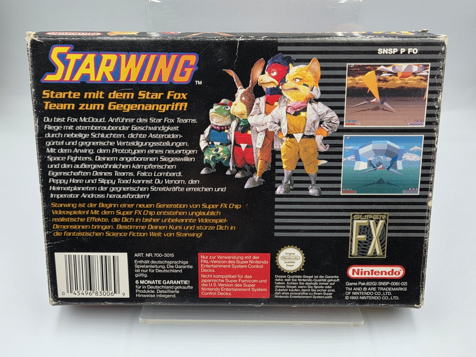 SNES Super Nintendo Starwing mit OVP und Anleitung NOE/SFRG
