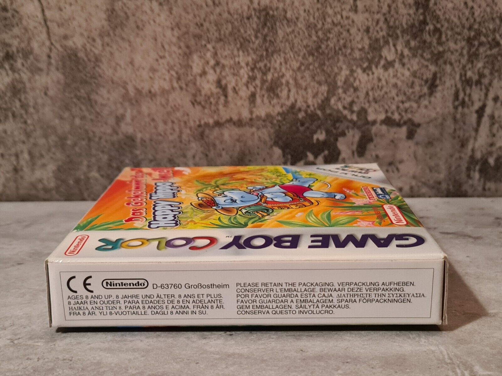 Gameboy Color Das Geheimnis der Happy Hippo Insel mit OVP und Anleitung NOE - T-Retro-Games 