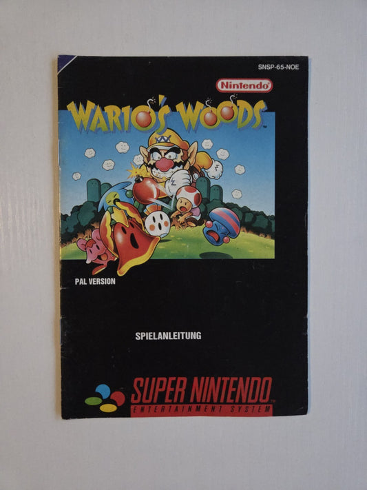 SNES Super Nintendo Wario's Woods Spielanleitung Instruction Booklet NOE