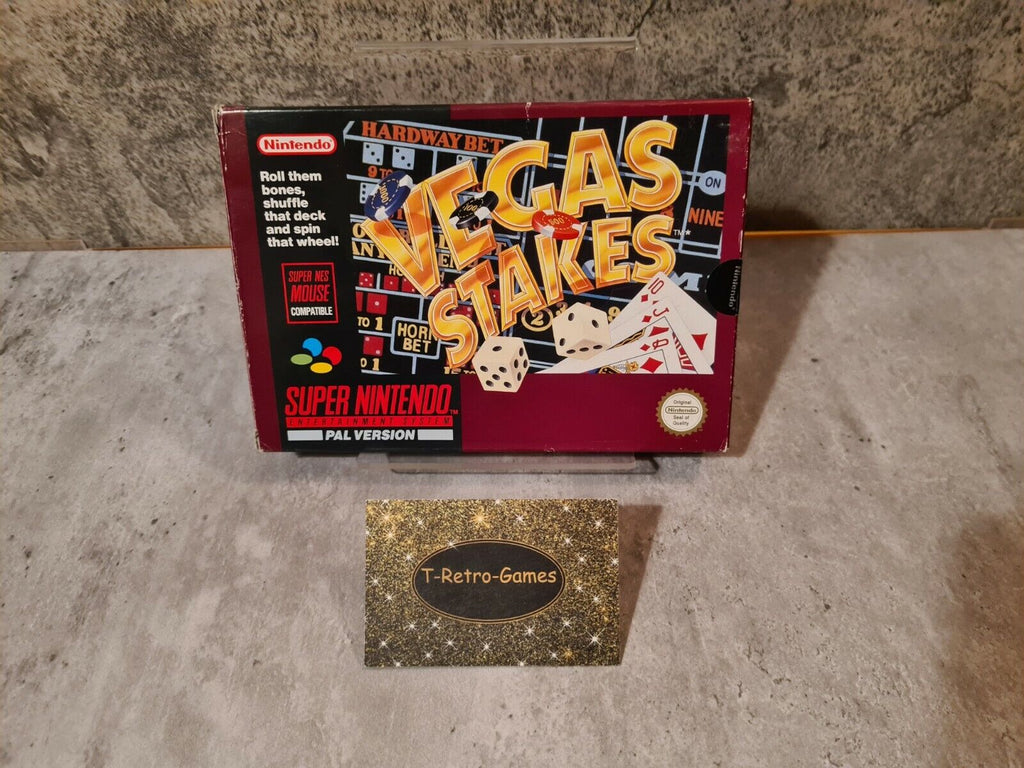 SNES Super Nintendo Vegas Stakes mit OVP und Anleitung UKV - T-Retro-Games 