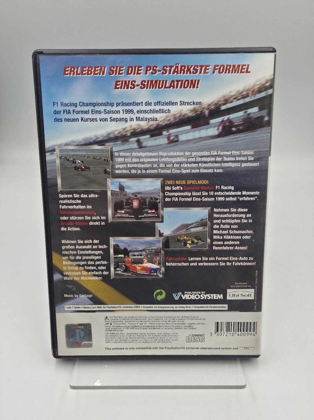 PS2 Playstation 2 Spiel F1 Racing Championship mit OVP und Anleitung Deutsch