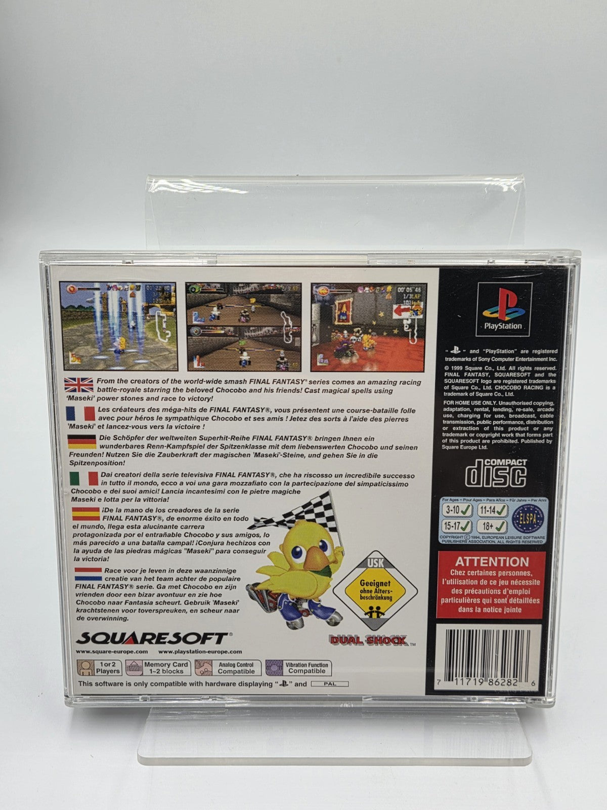 PS1 Playstation 1 Chocobo Racing mit OVP und Anleitung Multilingual 